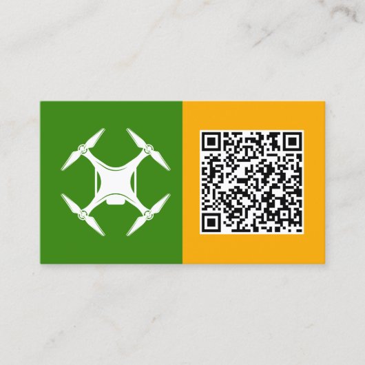 Drones Pilot Custom QR Visitekaartje (Voorkant)