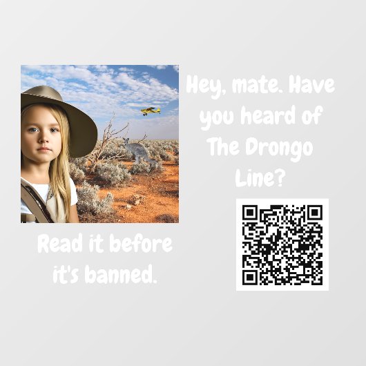 Drongo Line Raamsticker (Vel)