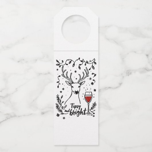 Dronken en helder hert flessenhanger (Achterkant)