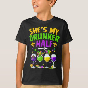 Dronken helft voor mannen vrouwen koppels volwasse t-shirt