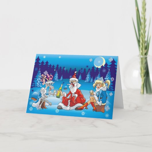 dronken kerstman lelijke kerst (Voorkant)