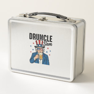 Dronken oom Sam Grappig Patriottisch Bier Vectoron