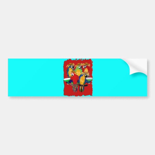 Dronken Papegaaien Bumpersticker (Voorkant)