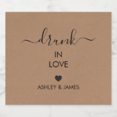 Dronken van Liefde, Trouwdrank, Alcohol,  Bier Etiket (Enkel label)