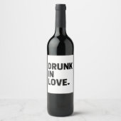 Dronken van liefde wijn etiket (Voorkant)