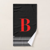 Droog af met monogram B zwart Bad Handdoek (Handdoek)