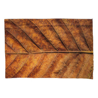Droog blad: natuurlijke textuur achtergrond. kussensloop