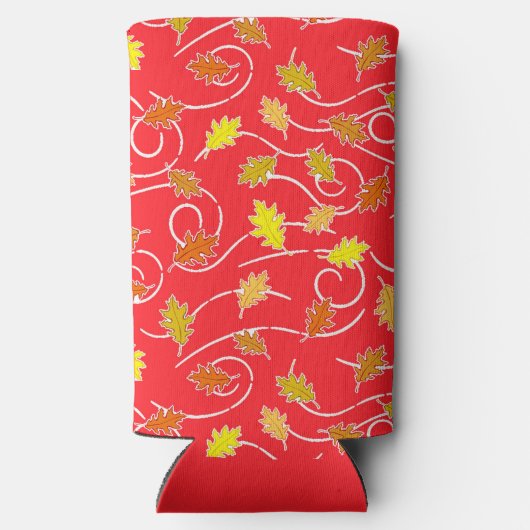 Droog bruin blad patroon rood (Achterkant)