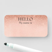 Droog Erase Herbruikbare Roos Hallo Gold Naamplaatje (In situ)