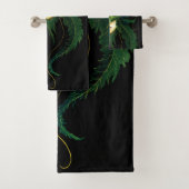 Droog groen blad vlinder bad handdoek (Insitu)