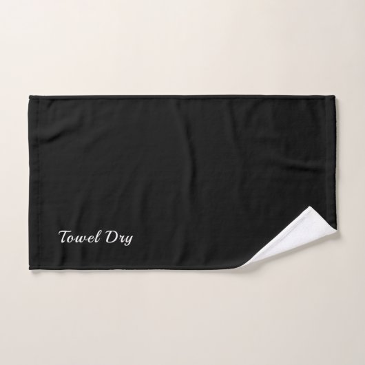 Droog handdoek, zwart en wit, 3-puntendoekset bad handdoek (Handdoek)