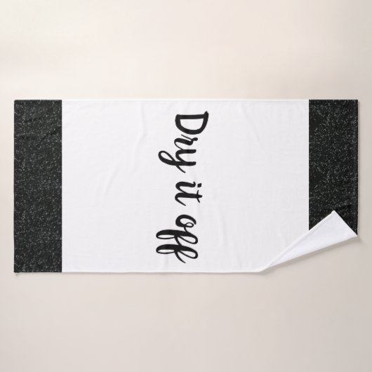 Droog het af van White & Black Sparkle Bath Towel Badhanddoek (Badhanddoek)