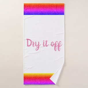 Droog het van de Rainbow Sparkle Bath Towel Badhanddoek
