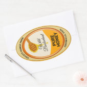 Droog honingsteen Golden Oval Honey Jar Labels (Envelop)