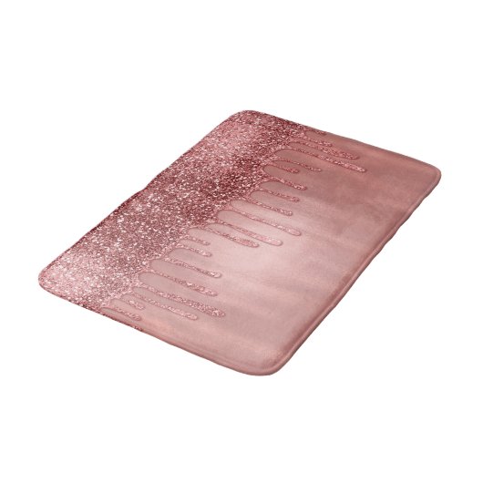 Droog in Roos Gold Glitter Roze schijven Badmat (Gekanteld)