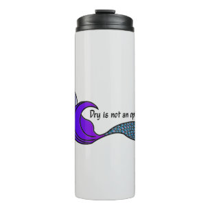 Droog is geen optie paarse & turquoise zeemeerminn thermosbeker