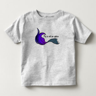 Droog is geen optie voor paarse en blauwgroen zeem kinder shirts