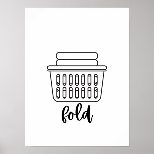 Droog poster met droogvoud wassen (Voorkant)