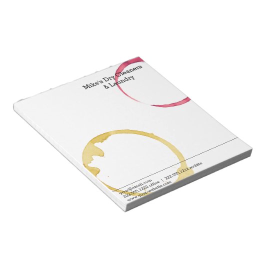 Droog reinigen en wasbedekking is geen misdaad notitieblok (Schuin)