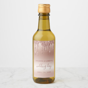 Droog Roos Gold Mini Wine Labels Wijn Etiket