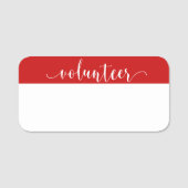 Droog wissen Vrijwilliger Script  Herbruikbaar Naamplaatje (Voorkant)