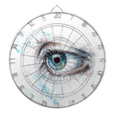 Droogblauw oog (verdriet, sympathie en depressie) dartbord (Voorkant)