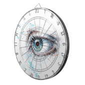 Droogblauw oog (verdriet, sympathie en depressie) dartbord (Voorkant Rechts)