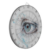 Droogblauw oog (verdriet, sympathie en depressie) dartbord (Voorkant Links)