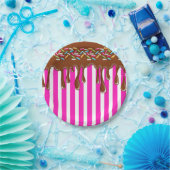 Droogchocolade met sproinkelpapier Bord roze (Feest)