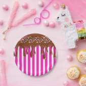 Droogchocolade met sproinkelpapier Bord roze (Feest)