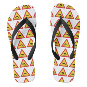 DROOGGENDE MENSEN DIE DE VERKEERSZIJDE OVERSCHRIJD TEENSLIPPERS