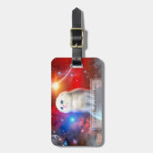 Droogkat in de ruimte bagagelabel (Voorkant verticaal)