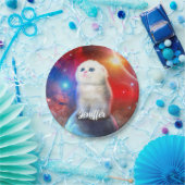 Droogkat in de ruimte papieren bordje (Feest)