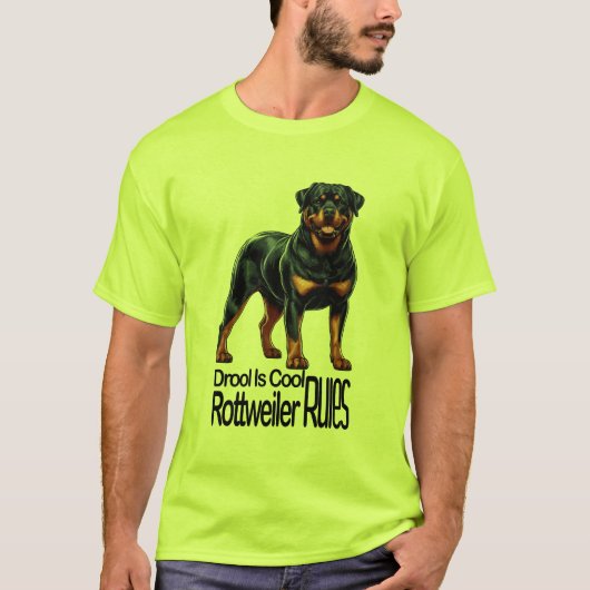Drool Is Cool – Rottweiler Rules T-shirt (Voorkant)
