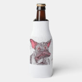 DROOLING. DOGUE DE BORDEAUX FLESJESKOELER (Fles Voorkant)