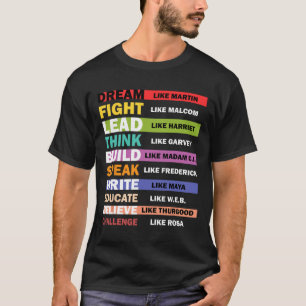 Droom als Martin, Leef als Harriet Zwarte Geschied T-shirt