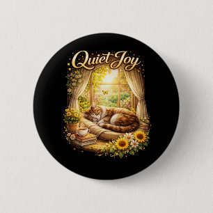 Droom bij een zonnig raam ronde button 5,7 cm