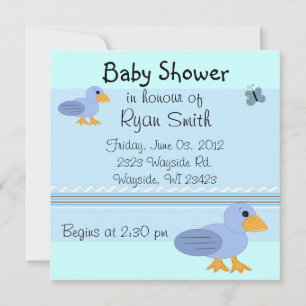 Droom Blauwe Eenden Baby Shower Kaart
