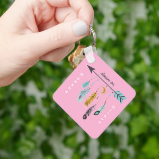 Droom Boho Tribal Inheems Aangepast Stam/Naam Sleutelhanger