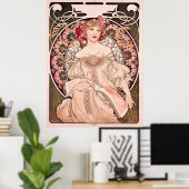 Droom by Alphonse Mucha Poster (Thuiskantoor)