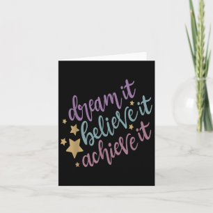 Droom dat het het bereiken van het Motivatie citaa Kaart