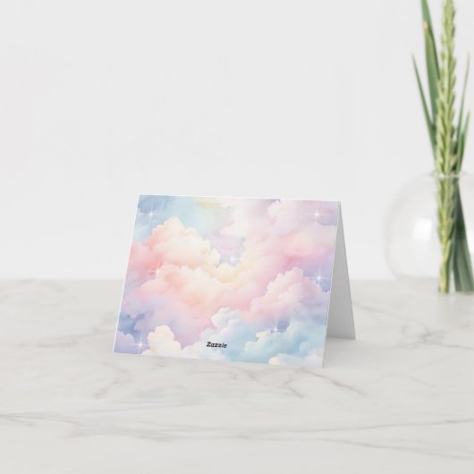 Droom dat ze op Cloud 9 Vrijgezellenfeest zit Bedankkaart (Achterkant)