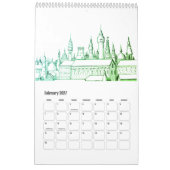 Droom en reis rond steden kalender (Feb 2027)