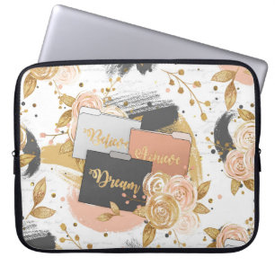 Droom, geloof, bereik laptopelektronica laptop sleeve