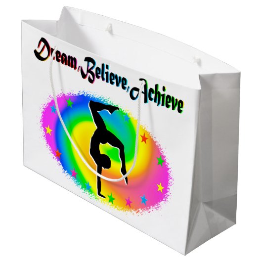 DROOM, GELOOF EN BEREIK GYMNASTISCHE DREAMS LARGE CADEAUZAKJE (Achterkant Gekanteld)