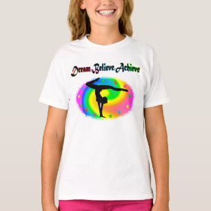 DROOM, GELOOF EN BEREIK GYMNASTONTWERP T-SHIRT