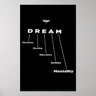 DROOM, geschenk voor ondernemers, motivatieposter Poster