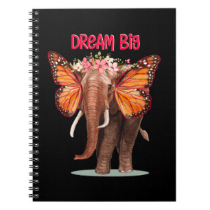 Droom groot als een Inspirerend van een olifant Notitieboek