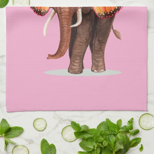 Droom groot als een Inspirerend van een olifant Theedoek (Gevouwen)