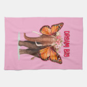 Droom groot als een Inspirerend van een olifant Theedoek (Horizontaal)